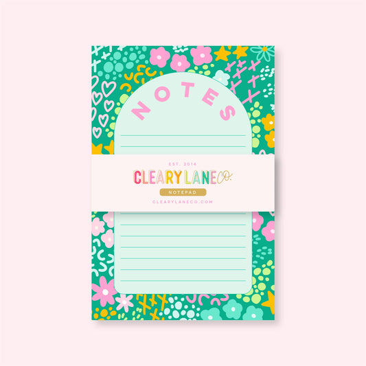 Notepad | 4"x6" | Emerald Rainbow Garden