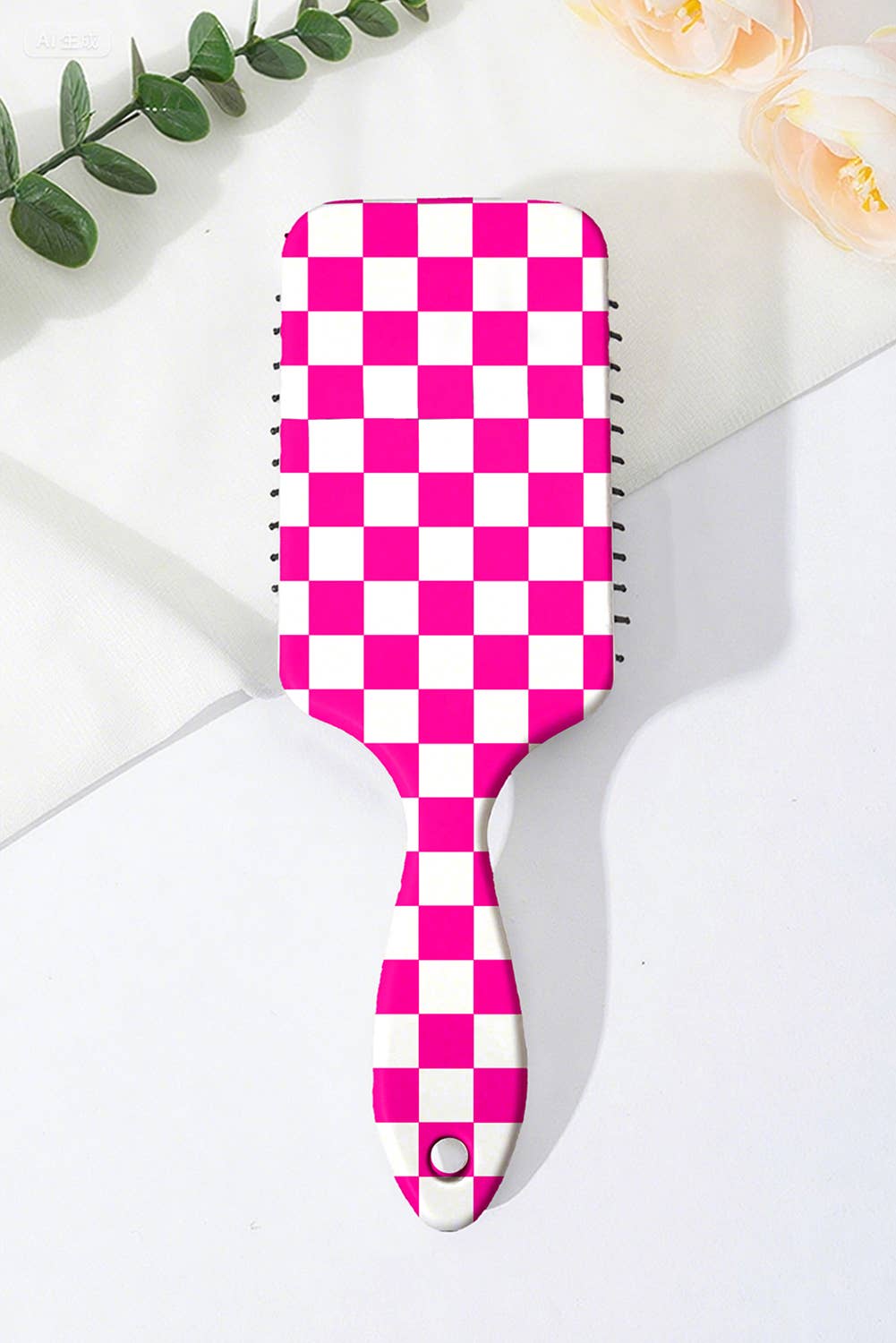 66 Spring 1pc Checkered Pattern Air Cushion Comb Gifts