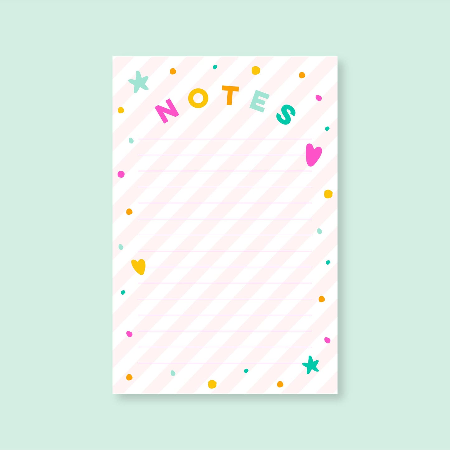 Notepad | 4"x6" | Pink Stripes