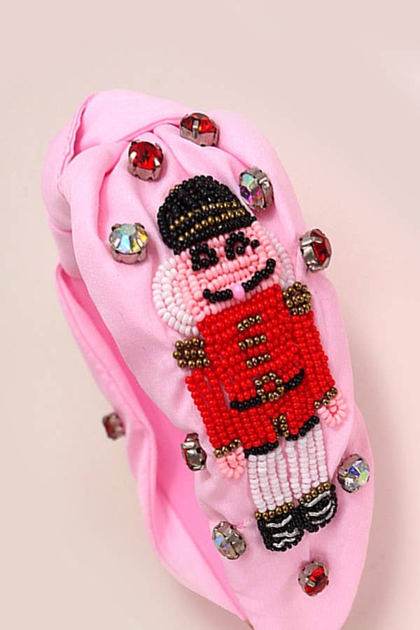 NUTCRACKER CHRISTMAS BEADED HOLIDAY HEADBAND