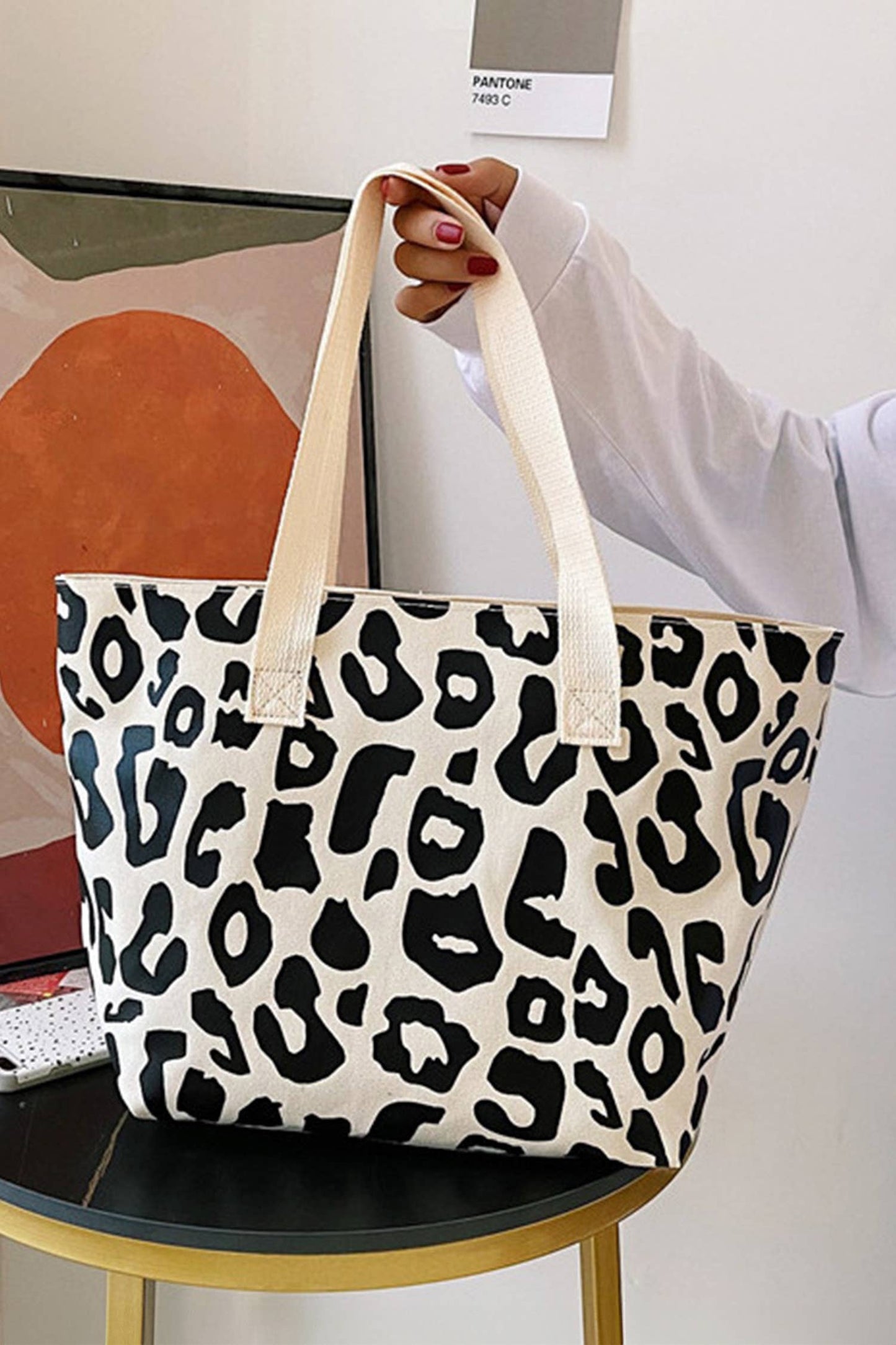 Spring 2026 Leopard Print Canvas Tote Bag Gifts
