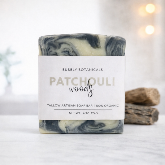 Patchouli Woods Tallow Soap – Earthy, Grounding Scent