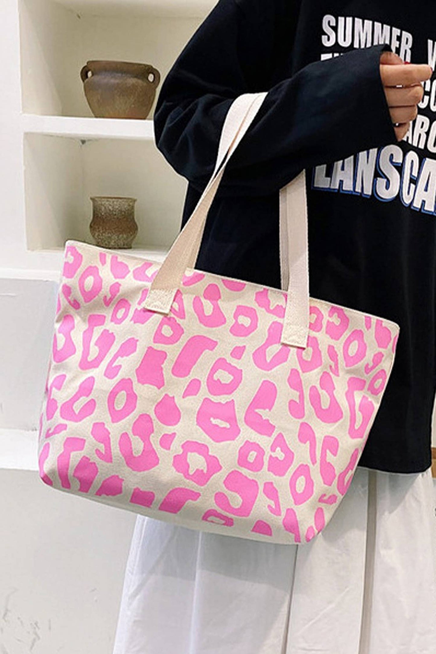 Spring 2026 Leopard Print Canvas Tote Bag Gifts