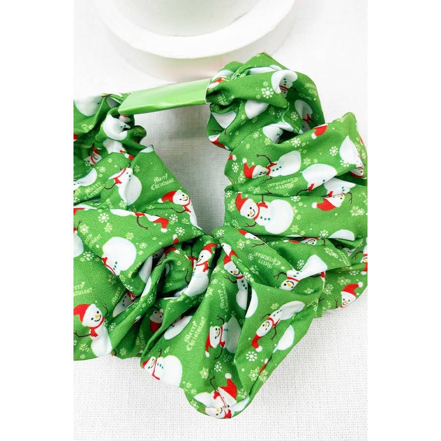 Big Size Christmas Fabric Hair Scrunchies-SENT AT RANDOM