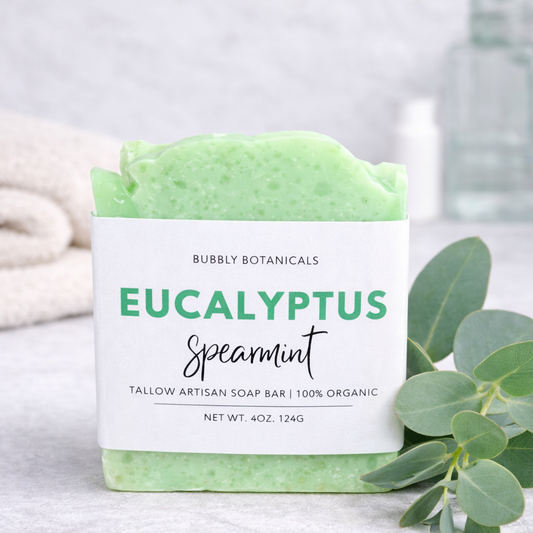Eucalyptus Spearmint Tallow Soap – Invigorating Scent Natural Soap