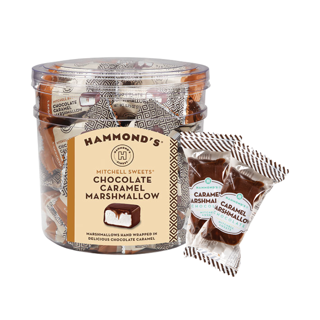 Mitchell Sweets - Chocolate Caramel Marshmallows - 54 Pc Tub