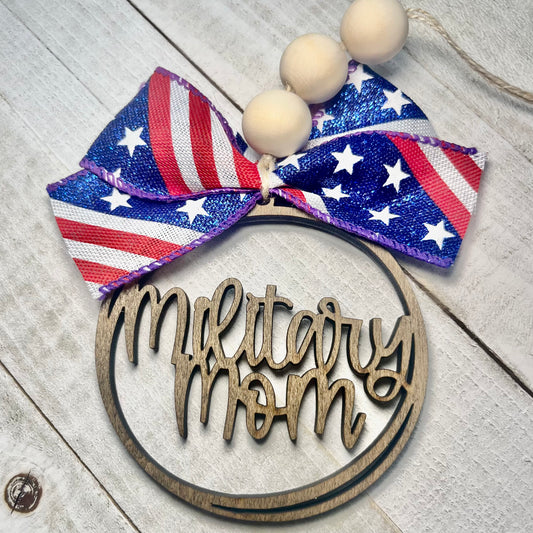 Military Mom Car Charm