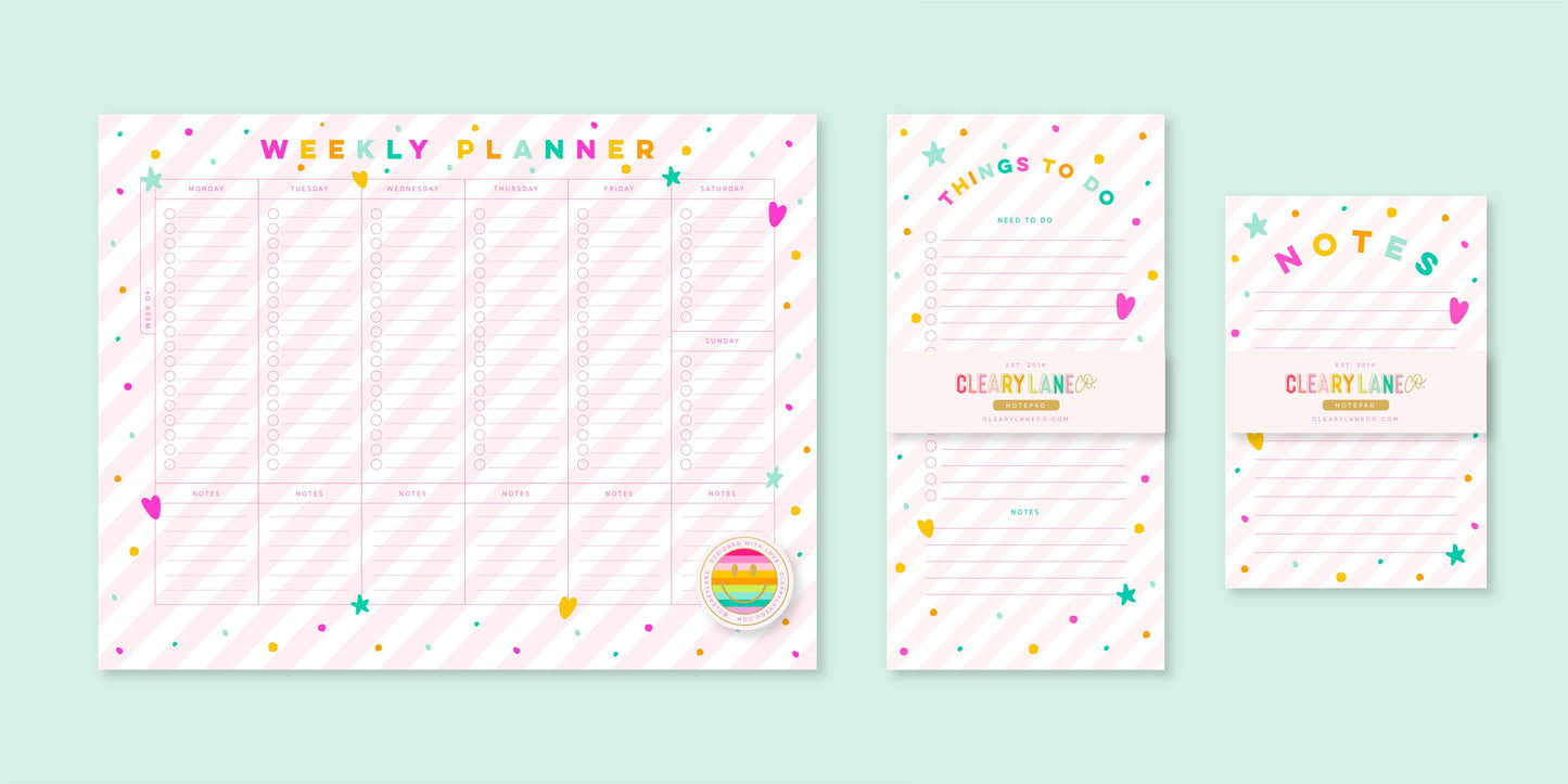 Notepad | 4"x6" | Pink Stripes