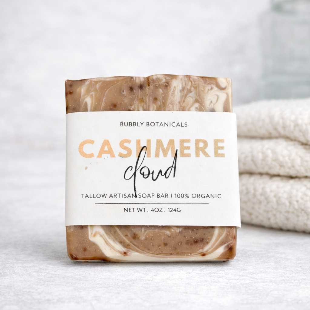 Cashmere Cloud – Warm Vanilla & Sandalwood Scented Tallow Bar Soap