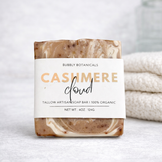 Cashmere Cloud – Warm Vanilla & Sandalwood Scented Tallow Bar Soap
