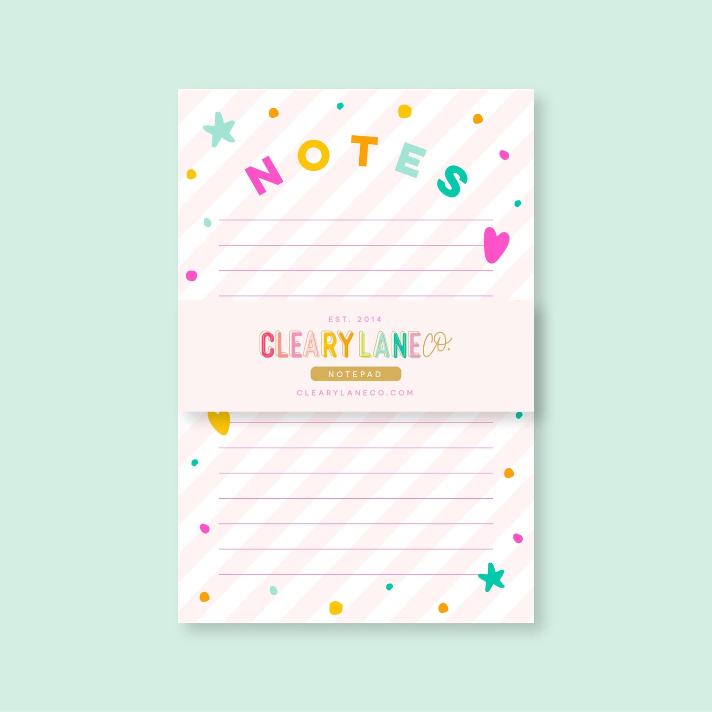 Notepad | 4"x6" | Pink Stripes