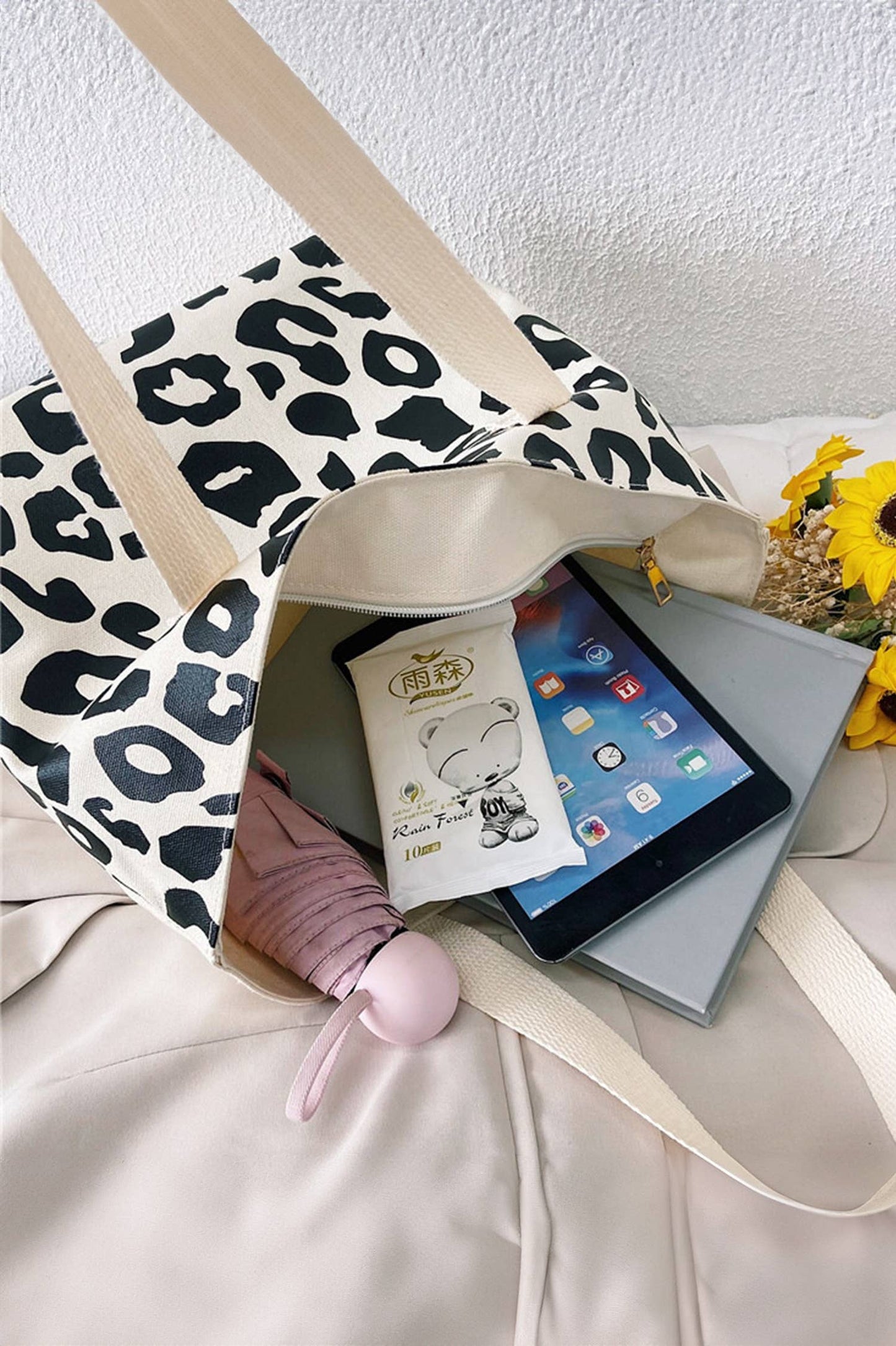 Spring 2026 Leopard Print Canvas Tote Bag Gifts