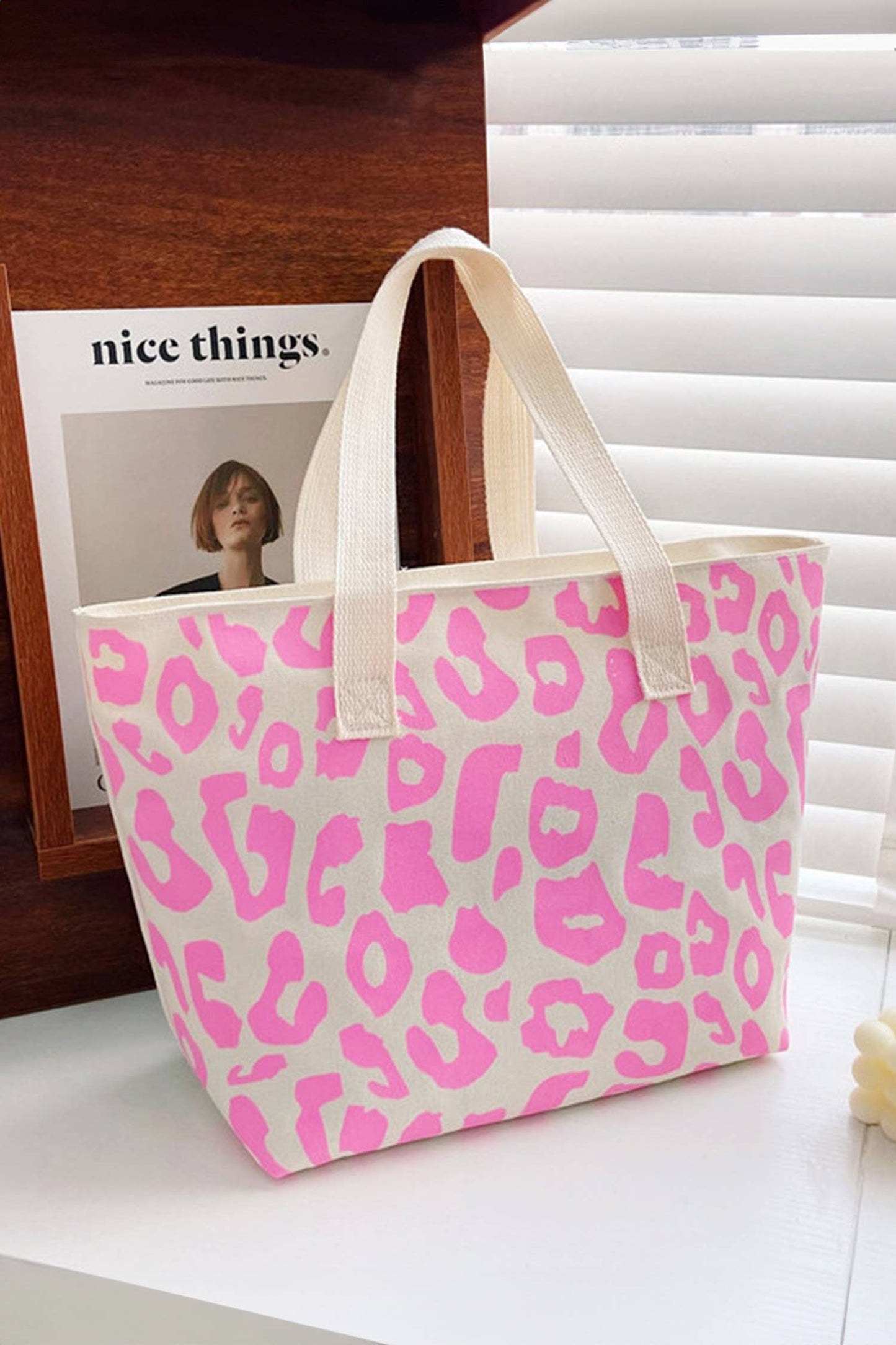 Spring 2026 Leopard Print Canvas Tote Bag Gifts